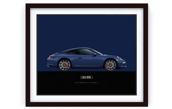 Framed CarreraS Porsche Illustration