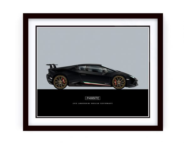 Lamborghini Huacan Performante Illustration framed by 1of1 Automotive Artworks